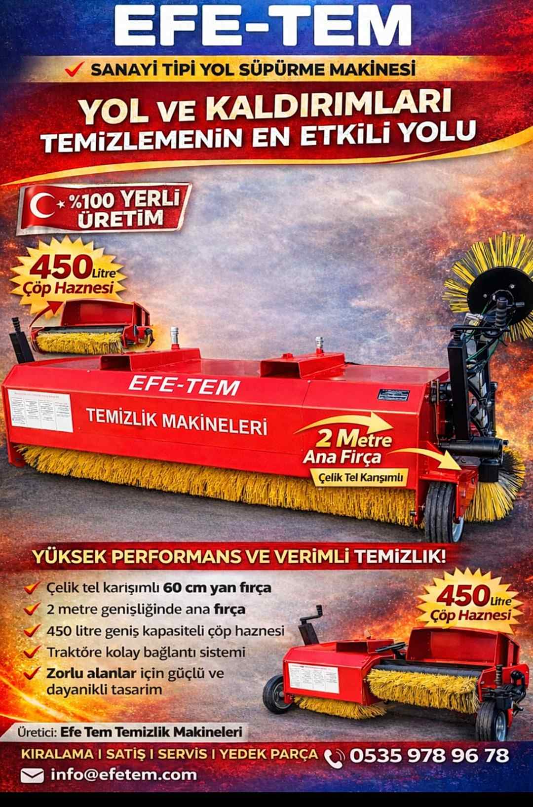 traktör arkası süpürme makinesi